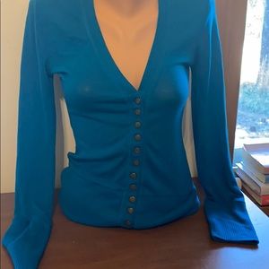 3/$15 Blue/Teal cardigan